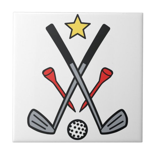 Golf-Logo Fliese (Vorderseite)