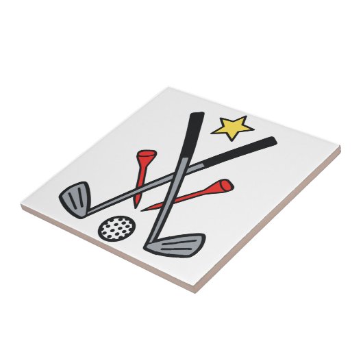 Golf-Logo Fliese (Seite)