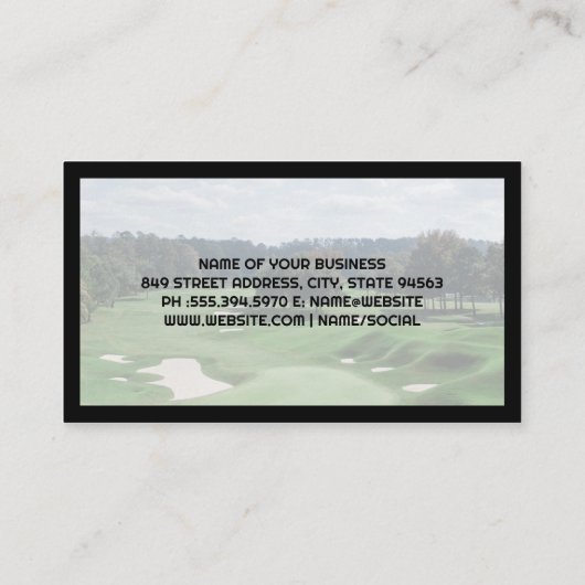 Golf-Logo | Golfplatz Visitenkarte (Rückseite)