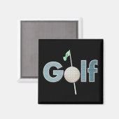 Golf-Logo mit Golf Ball und Flag Sport Magnet (Vorderseite/Rückseite)