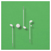 Golf-Logo mit Golfball schlägt Stoff (Nahaufnahme)