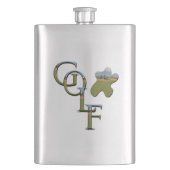Golf Logo und Kurs, klassische Hip Flasche Flachmann (Vorderseite)