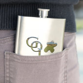 Golf Logo und Kurs, klassische Hip Flasche Flachmann (Beispiel)