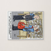 Golf Love Postman Cartoon Puzzle (Horizontal)