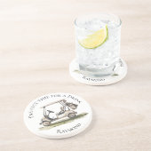 Golf Lover Buggy Par Fect Time for a Drink Getränkeuntersetzer (Seite)