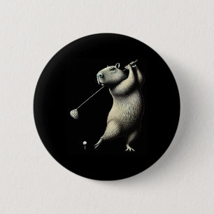 Golf Lover Crew Matching Vater Mama Capybara Button