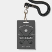 Golf Lover Cross Club Ausweis (Vorderseite mit Schlüsselband)