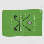 Golf Lover Cross Club Green Golfhandtuch (Horizontal)