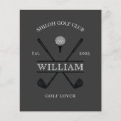 Golf Lover Cross Clubname Stationierung (Vorderseite)