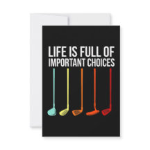 Golf Lover | Das Leben ist voller wichtiger Entsch