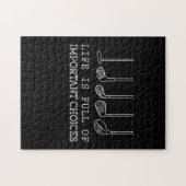 Golf Lover |Das Leben ist voller wichtiger Wahlmög Puzzle (Horizontal)