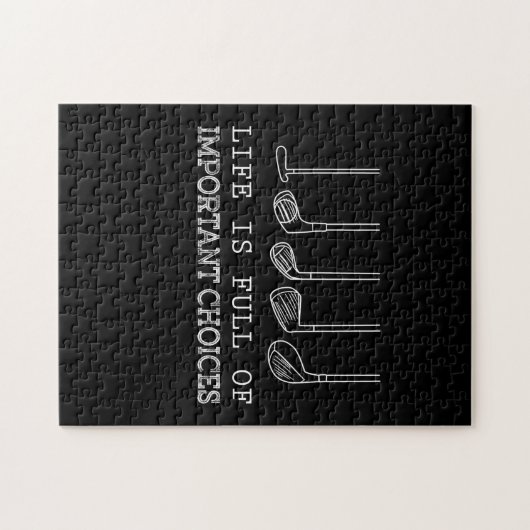 Golf Lover |Das Leben ist voller wichtiger Wahlmög Puzzle (Horizontal)