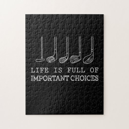 Golf Lover |Das Leben ist voller wichtiger Wahlmög Puzzle (Vertikal)