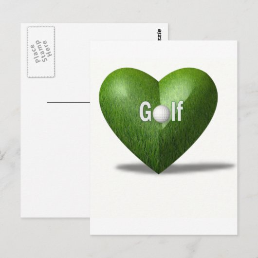 Golf Lover Design Postkarte (Vorne/Hinten)