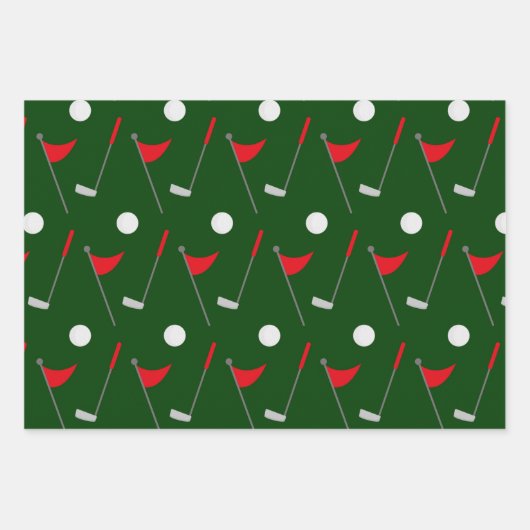 Golf Lover, Golfgeschenk, Muster für Sportfans Geschenkpapier Set (Vorderseite)
