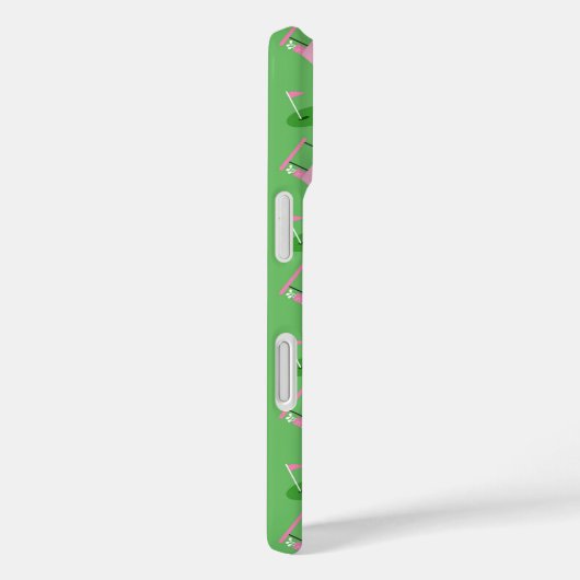 Golf Lover iPhone Case - Custom Monogram & Cart (Rückseite / Rechts)