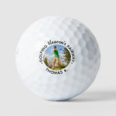 Golf Lover Memorial Golfing Heaven's Fairway Foto Golfball (Vorderseite)