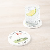 Golf Lover My Happy Place 19. Loch Getränkeuntersetzer (Seite)