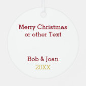 Golf Lover Personalisiertes Ornament Aus Metall (Rückseite)