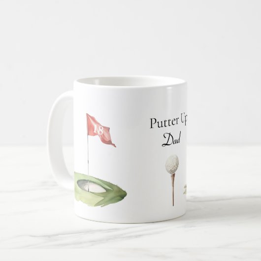 Golf Lover Putter Up Kaffeetasse (Vorderseite Links)