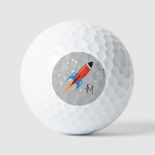 Golf Lover Rocket Ship Golfball (Vorderseite)