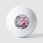 Golf Lovers Persönliche Weihnachtsfeier Flamingo Golfball (Vorderseite)