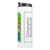 Golf Lucky Trick Shot Cartoon - Funny Thermosbecher (Nach rechts gedreht)