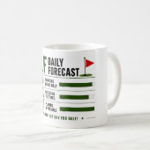 Golf lustiger Spruch Wettervorhersage Kaffeetasse (VorderseiteRechts)
