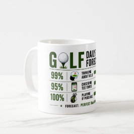 Golf lustiger Spruch Wettervorhersage Kaffeetasse