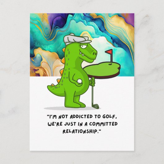 Golf lustiges Sprichwort Angebot für Golfer Gruß Postkarte (Vorderseite)