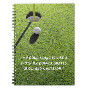 Golf lustiges Sprichwort für Golfer Notizblock