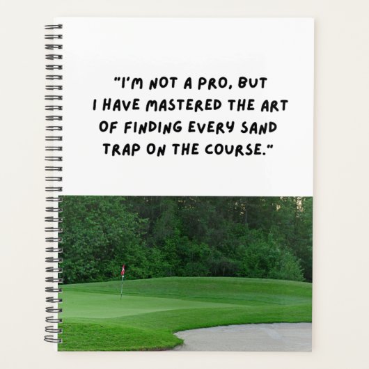 Golf lustiges Sprichwort für Golfer Planer (Vorderseite)