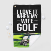 Golf lustiges Sprichwort über Ehefrau Golfhandtuch (Insitu)