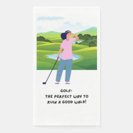 Golf lustiges Sprichwort über Golfer Serviette