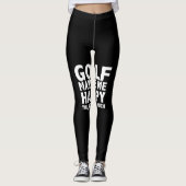 Golf macht mich glücklich, nicht so sehr leggings (Vorderseite)