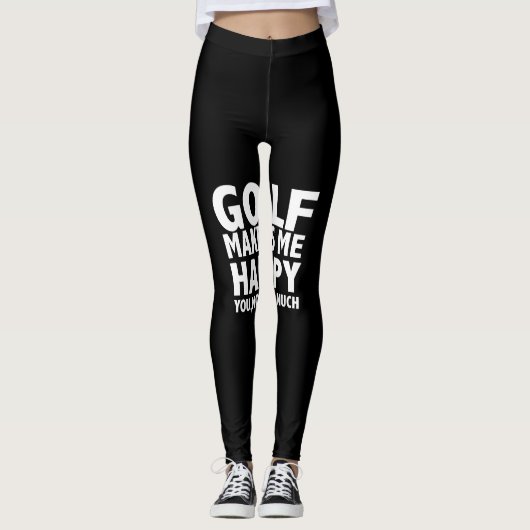 Golf macht mich glücklich, nicht so sehr leggings (Vorderseite)