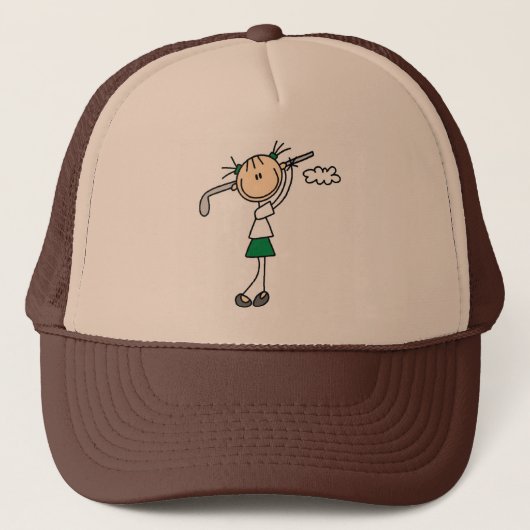 Golf Mädchen Hut Truckerkappe (Vorderseite)