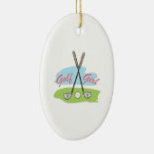 GOLF-MÄDCHEN KERAMIKORNAMENT (Rechts)