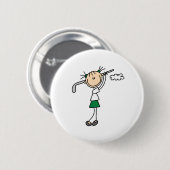 Golf-Mädchen-Knopf Button (Vorne & Hinten)