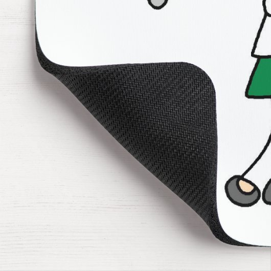 Golf-Mädchen Mousepad (Ecke)