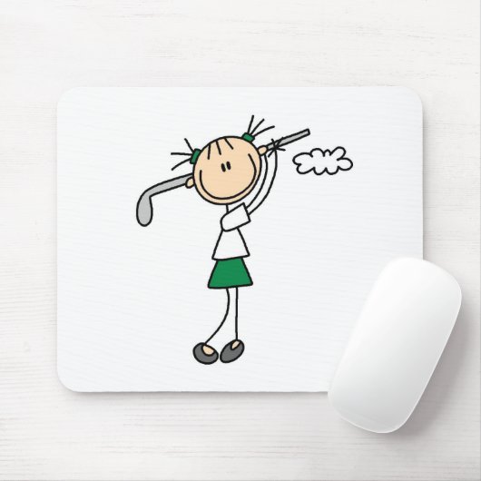 Golf-Mädchen Mousepad (Mit Mouse)