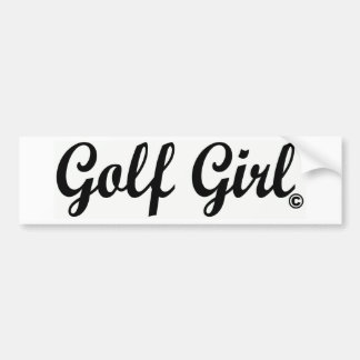 Golf-Mädchen-Skript Autoaufkleber