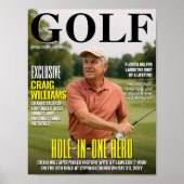 Golf Magazine Cover, Fun Golf Geschenk für Loch in Poster (Vorne)