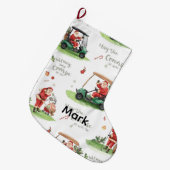 Golf Mai der Platz mit Ihnen sein mit Santa Großer Weihnachtsstrumpf (Vorderansicht (hängend))