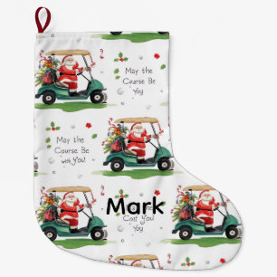 Golf Mai der Platz mit Ihnen sein mit Santa Großer Weihnachtsstrumpf
