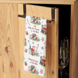 Golf Mai der Platz mit Ihnen Weihnachten Weihnacht Geschirrtuch