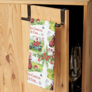 Golf Mai der Platz mit Ihnen Weihnachten Weihnacht Geschirrtuch