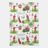 Golf Mai der Platz mit Ihnen Weihnachten Weihnacht Geschirrtuch (Vertikal)