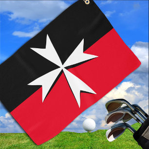 Golf Malta Flag & Maltese Cross sports / St. Johns Golfhandtuch