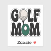 Golf-Mama Aufkleber (Blatt)